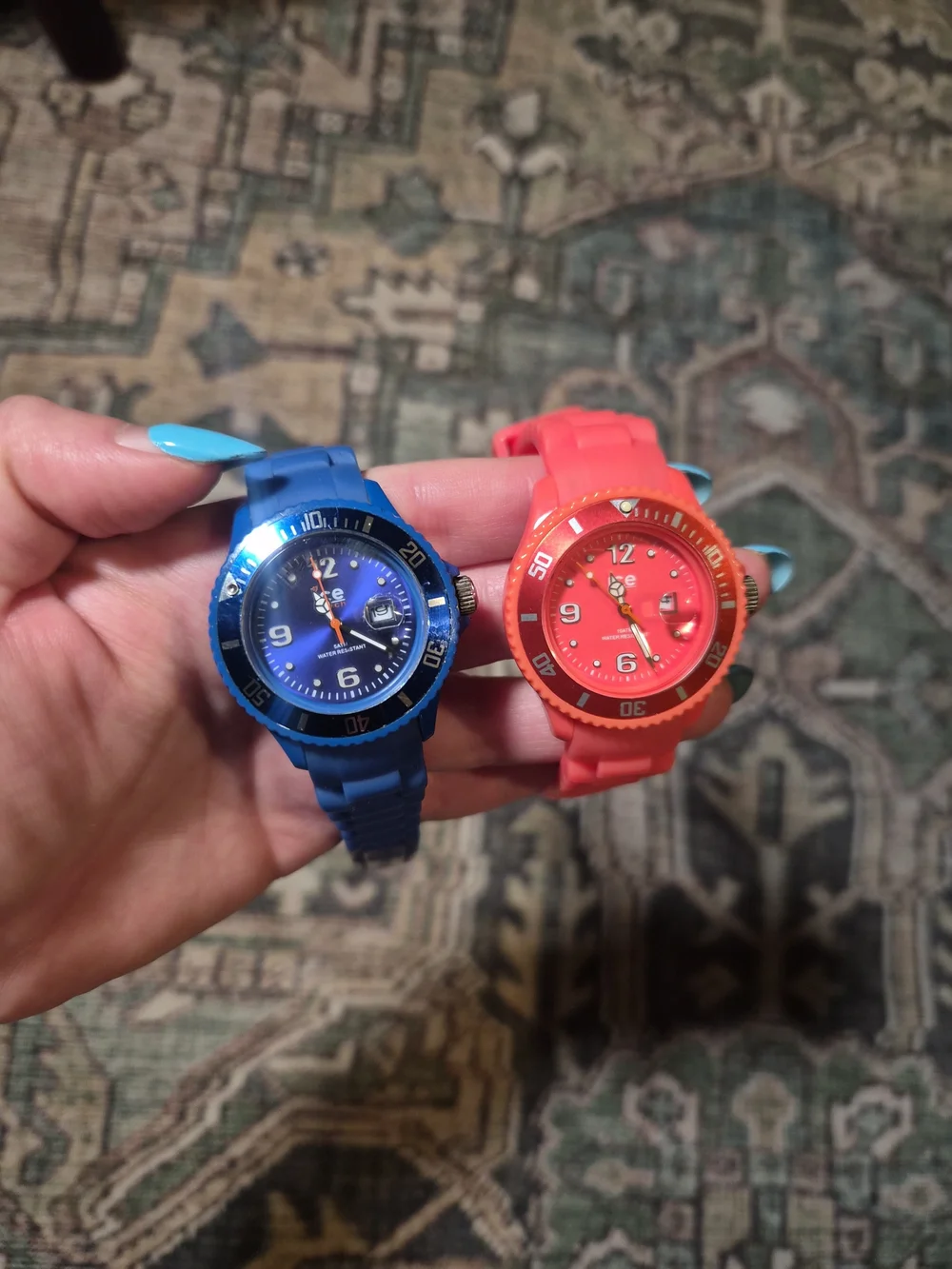 Ice Watch Bundle Duo Set Silicone Band Coral Pink Blue Summer Spring Outdoor ✨️